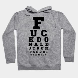 President Donald J Trump Eye Test Chart Hoodie